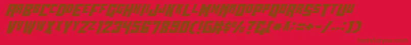 Wbv5cond Font – Brown Fonts on Red Background