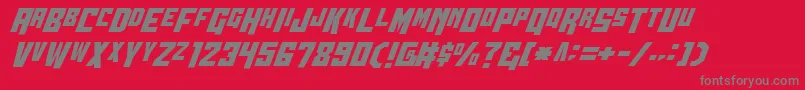 Wbv5cond Font – Gray Fonts on Red Background
