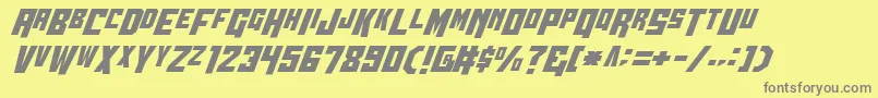 Wbv5cond Font – Gray Fonts on Yellow Background