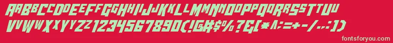 Wbv5cond Font – Green Fonts on Red Background