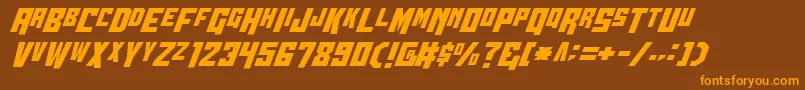 Wbv5cond Font – Orange Fonts on Brown Background