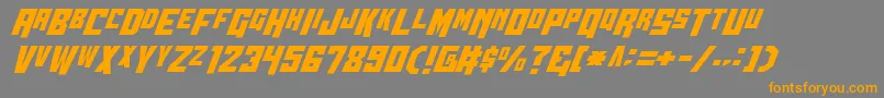 Wbv5cond Font – Orange Fonts on Gray Background