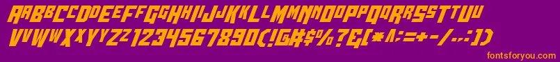 Wbv5cond Font – Orange Fonts on Purple Background