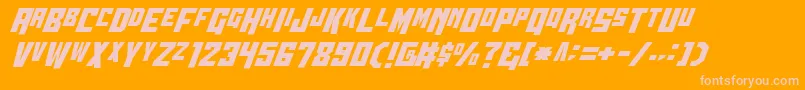Wbv5cond Font – Pink Fonts on Orange Background