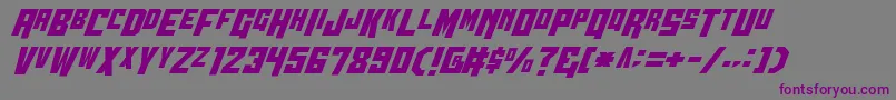 Wbv5cond-fontti – violetit fontit harmaalla taustalla