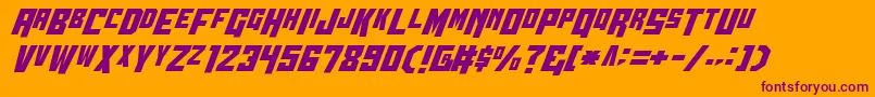 Wbv5cond Font – Purple Fonts on Orange Background