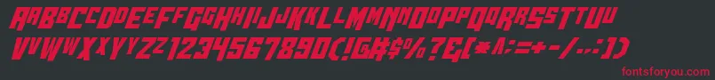 Wbv5cond Font – Red Fonts on Black Background
