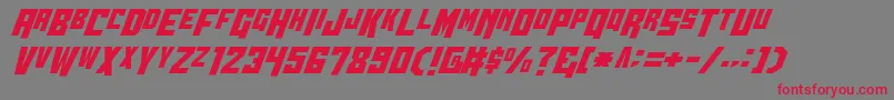 Wbv5cond Font – Red Fonts on Gray Background