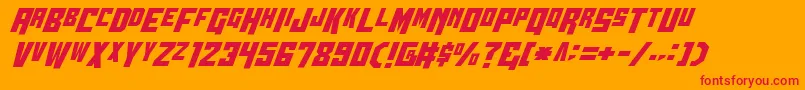 Wbv5cond Font – Red Fonts on Orange Background
