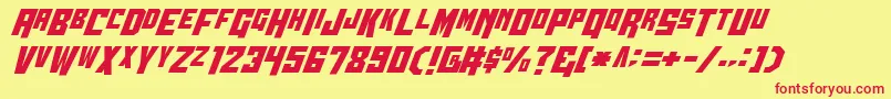 Wbv5cond Font – Red Fonts on Yellow Background