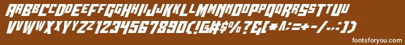 Wbv5cond Font – White Fonts on Brown Background