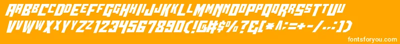 Wbv5cond Font – White Fonts on Orange Background