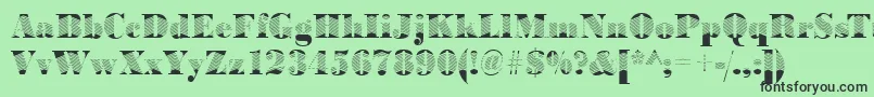 BodoniarrowRegular Font – Black Fonts on Green Background