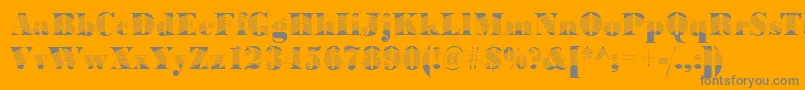 BodoniarrowRegular-Schriftart – Graue Schriften auf orangefarbenem Hintergrund