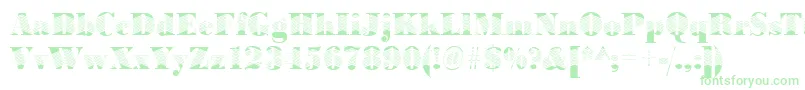 BodoniarrowRegular Font – Green Fonts on White Background