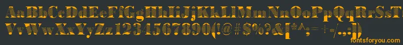 フォントBodoniarrowRegular – 黒い背景にオレンジの文字