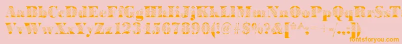 BodoniarrowRegular Font – Orange Fonts on Pink Background