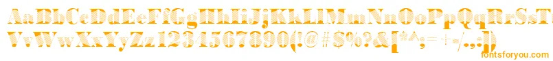 BodoniarrowRegular Font – Orange Fonts on White Background