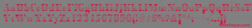 BodoniarrowRegular Font – Red Fonts on Gray Background