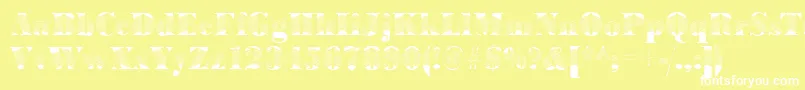 BodoniarrowRegular Font – White Fonts on Yellow Background
