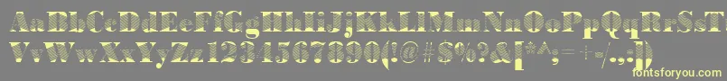 BodoniarrowRegular Font – Yellow Fonts on Gray Background