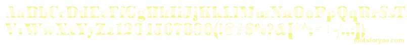 BodoniarrowRegular-Schriftart – Gelbe Schriften