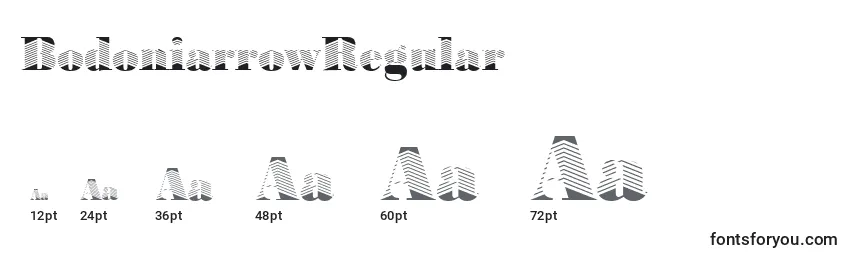 Размеры шрифта BodoniarrowRegular