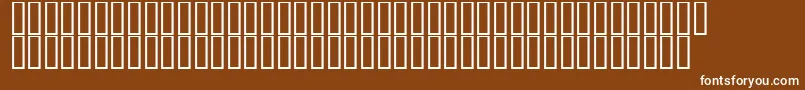 Sadvplnt-Schriftart – Weiße Schriften auf braunem Hintergrund