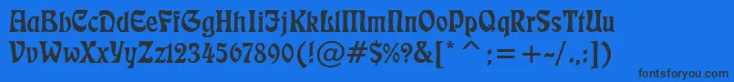 Шрифт Freeform710Bt – чёрные шрифты на синем фоне
