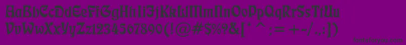フォントFreeform710Bt – 紫の背景に黒い文字