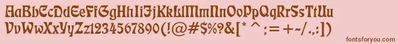 Freeform710Bt-fontti – ruskeat fontit vaaleanpunaisella taustalla