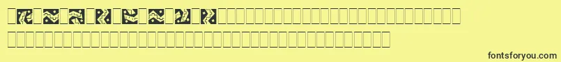 Шрифт ArribaArribaPiLetPlain.1.0 – чёрные шрифты на жёлтом фоне