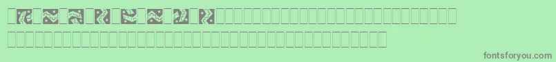 フォントArribaArribaPiLetPlain.1.0 – 緑の背景に灰色の文字