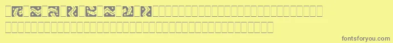 ArribaArribaPiLetPlain.1.0 Font – Gray Fonts on Yellow Background