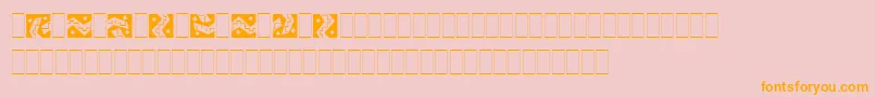 ArribaArribaPiLetPlain.1.0 Font – Orange Fonts on Pink Background