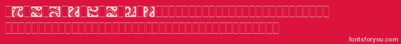 フォントArribaArribaPiLetPlain.1.0 – 赤い背景にピンクのフォント