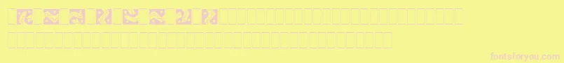 Шрифт ArribaArribaPiLetPlain.1.0 – розовые шрифты на жёлтом фоне