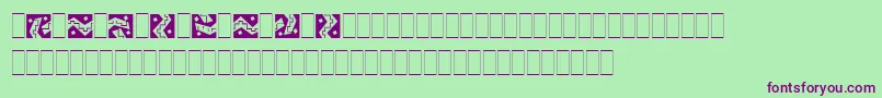 ArribaArribaPiLetPlain.1.0 Font – Purple Fonts on Green Background