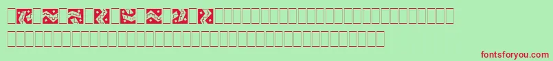 ArribaArribaPiLetPlain.1.0-fontti – punaiset fontit vihreällä taustalla