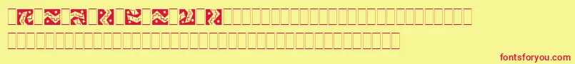 ArribaArribaPiLetPlain.1.0 Font – Red Fonts on Yellow Background