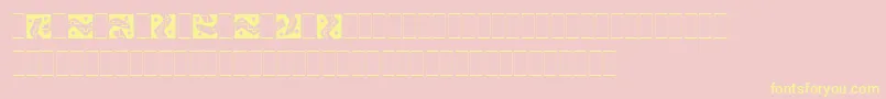 ArribaArribaPiLetPlain.1.0 Font – Yellow Fonts on Pink Background