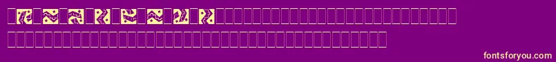 Шрифт ArribaArribaPiLetPlain.1.0 – жёлтые шрифты на фиолетовом фоне