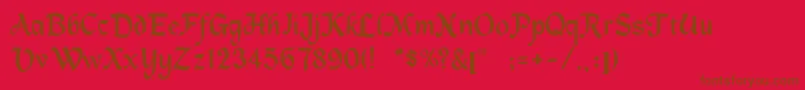 Machumaine Font – Brown Fonts on Red Background