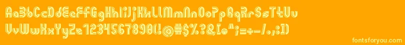 Giovanni Font – Yellow Fonts on Orange Background