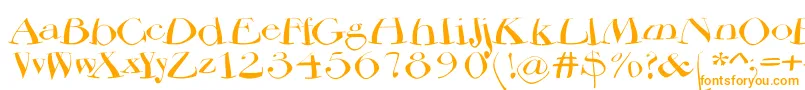 Bodoniflying Font – Orange Fonts on White Background