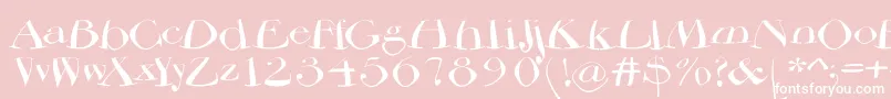 Bodoniflying Font – White Fonts on Pink Background