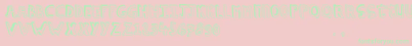 Hcapstrial-Schriftart – Grüne Schriften auf rosa Hintergrund