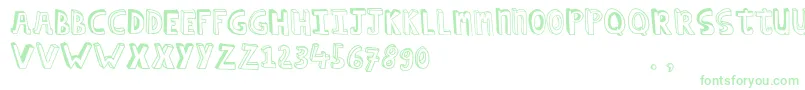 Hcapstrial Font – Green Fonts on White Background