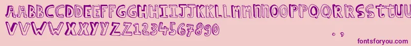 Hcapstrial Font – Purple Fonts on Pink Background