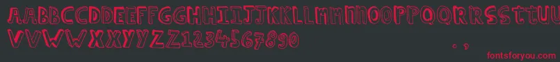 Hcapstrial Font – Red Fonts on Black Background